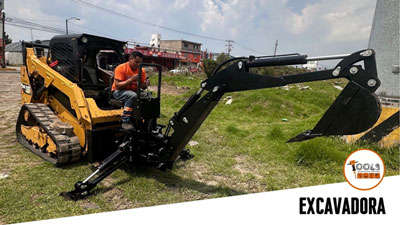 Convierte a un minicargador en miniexcavadora con una mano de chango para excavar en lugares reducidos 