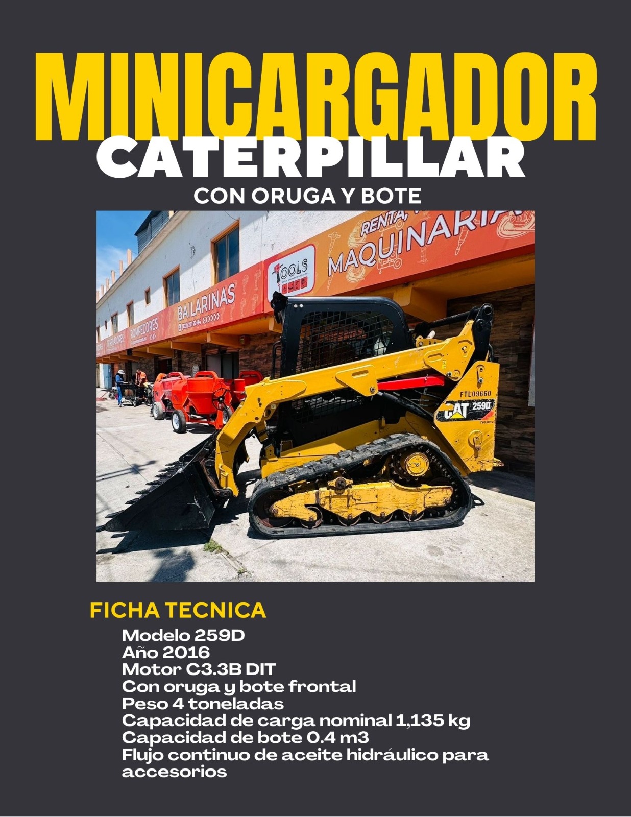 Renta de MiniCargador en Toluca